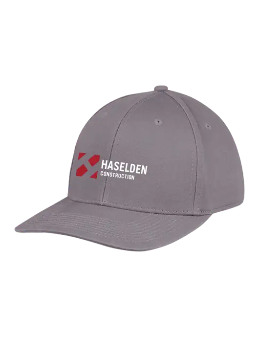 Premium Modern Structured Twill Charcoal Snapback Cap w/Haselden Construction Logo