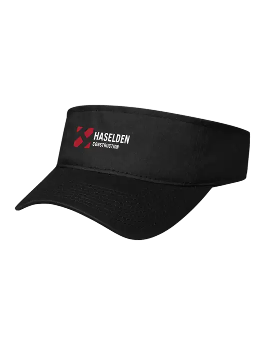 Black Cap Visor w/Haselden Construction Logo