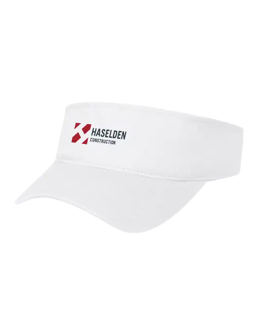 White Cap Visor w/Haselden Construction Logo