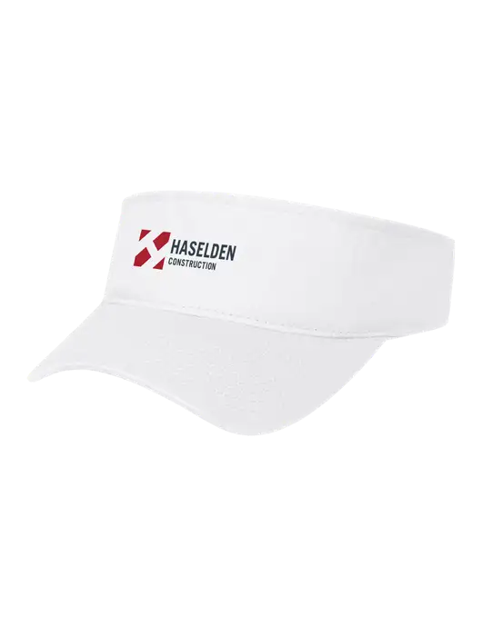White Cap Visor w/Haselden Construction Logo
