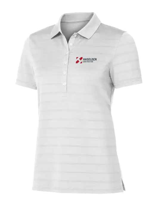 Callaway Womens Bright White Ventilated Polo w/Haselden Construction Logo