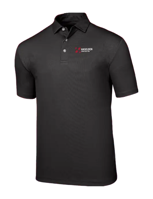 Callaway Birdseye Black Polo w/Haselden Construction Logo