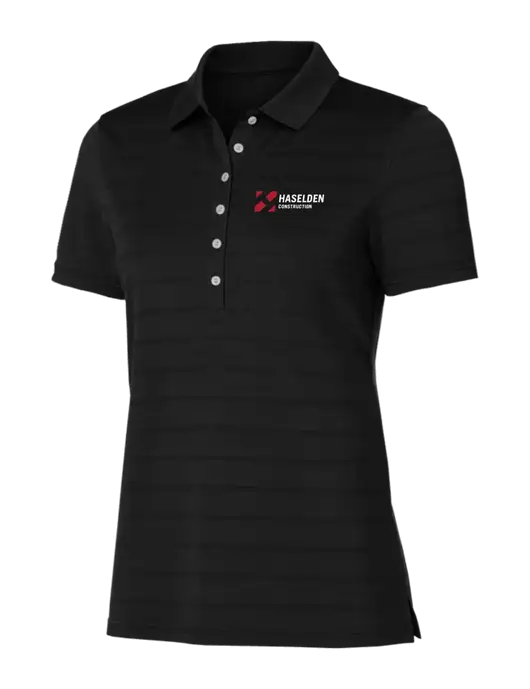 Callaway Womens Black Ventilated Polo w/Haselden Construction Logo