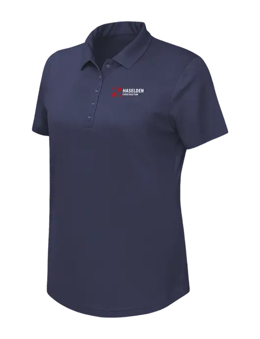 Callaway Womens Birdseye Navy Polo w/Haselden Construction Logo