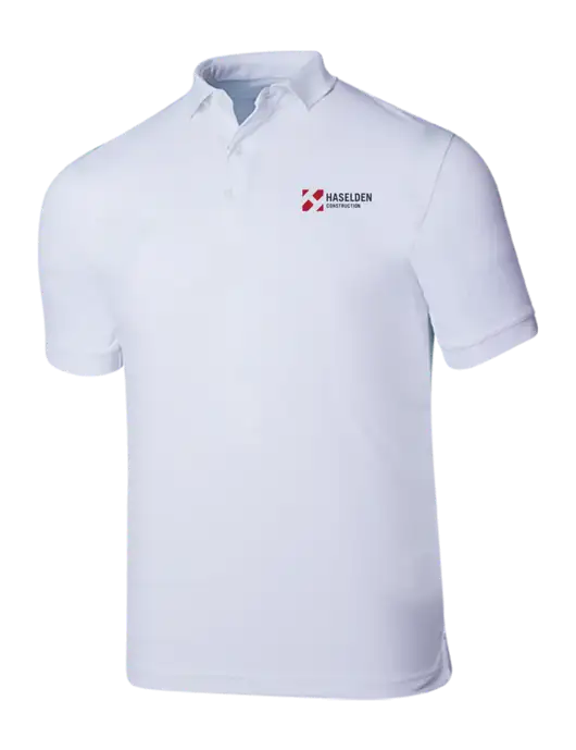 Callaway Ottoman Bright White Polo w/Haselden Construction Logo