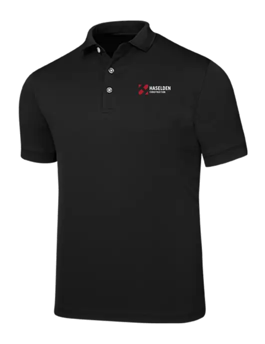 Callaway Ottoman Black Polo w/Haselden Construction Logo