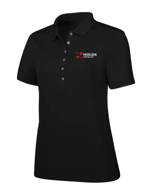 Callaway Womens Ottoman Black Polo w/Haselden Construction Logo