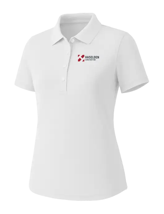 Callaway Womens Core Bright White Performance Polo w/Haselden Construction Logo