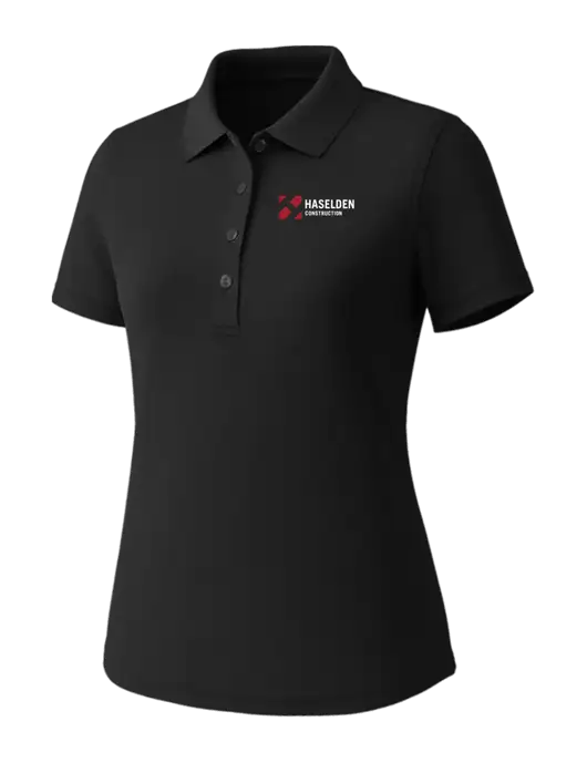 Callaway Womens Core Black Performance Polo w/Haselden Construction Logo