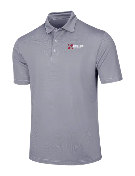 Callaway Navy Fine Line Stripe Polo w/Haselden Construction Logo