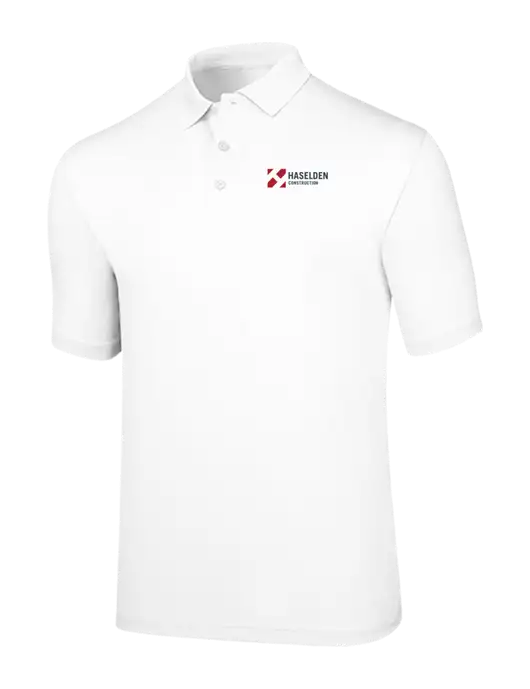Callaway Opti-Dri White Chev Polo w/Haselden Construction Logo