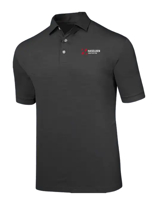 Callaway Black Fashion Tonal Polo w/Haselden Construction Logo