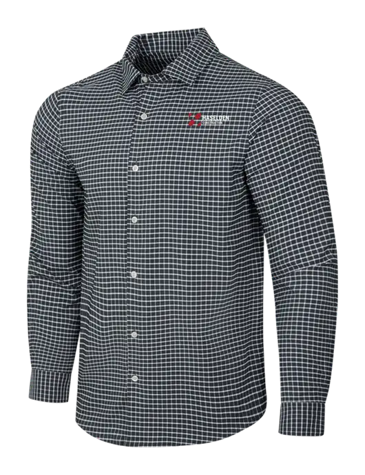 Dark Grey/White City Stretch Shirt w/Haselden Construction Logo