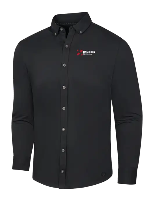 OGIO Blacktop Modern Code Stretch Button-Up Shirt w/Haselden Construction Logo