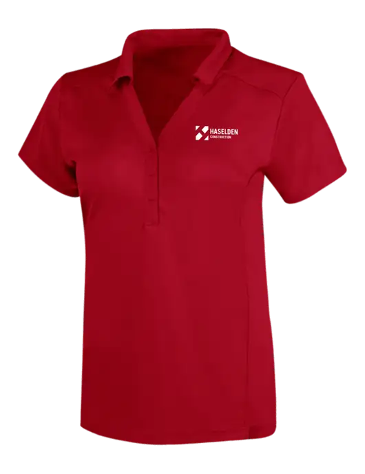 OGIO Red Womens Framework Polo w/Haselden Construction Logo