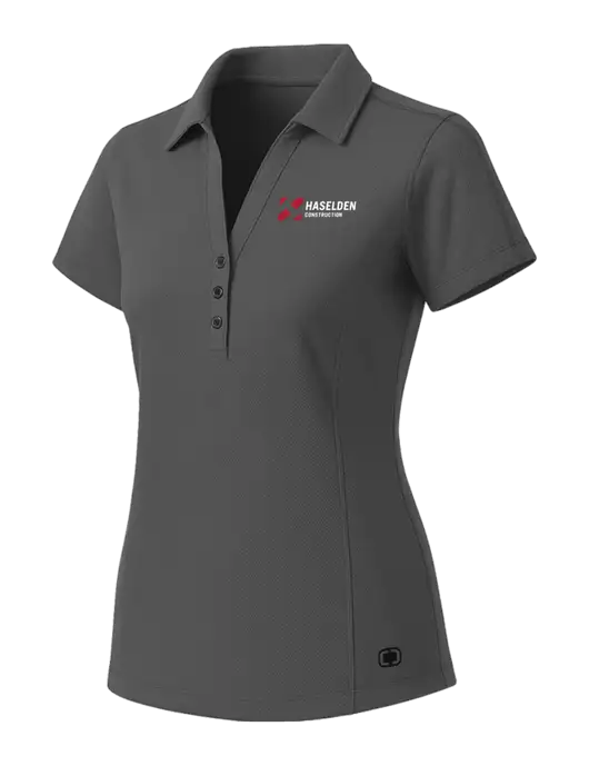 OGIO Womens Medium Grey ONYX Polo w/Haselden Construction Logo
