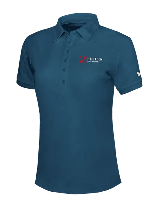 OGIO Womens Light Navy Jewel Polo w/Haselden Construction Logo