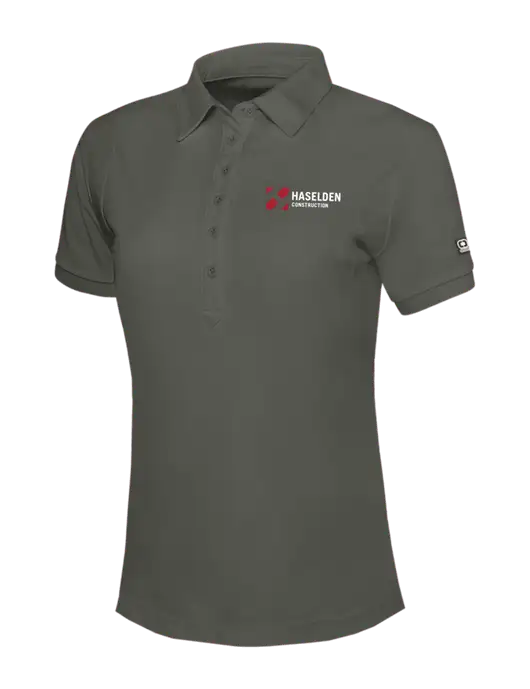 OGIO Womens Medium Grey Jewel Polo w/Haselden Construction Logo