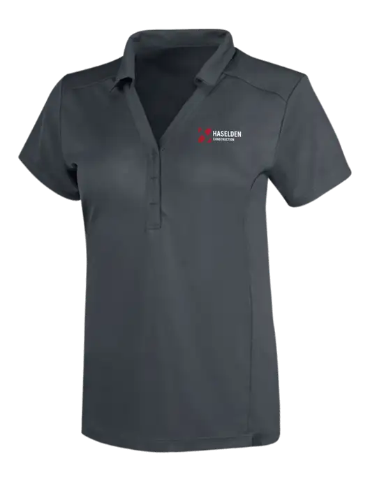 OGIO Dark Grey Womens Framework Polo w/Haselden Construction Logo