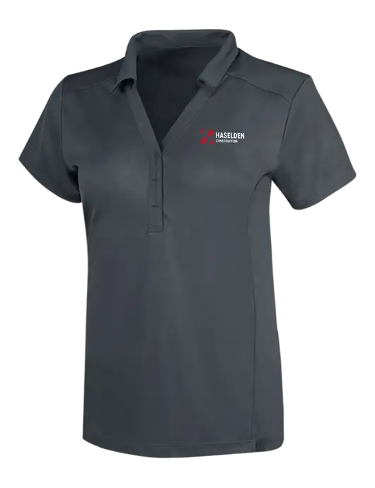 OGIO Dark Grey Womens Framework Polo w/Haselden Construction Logo