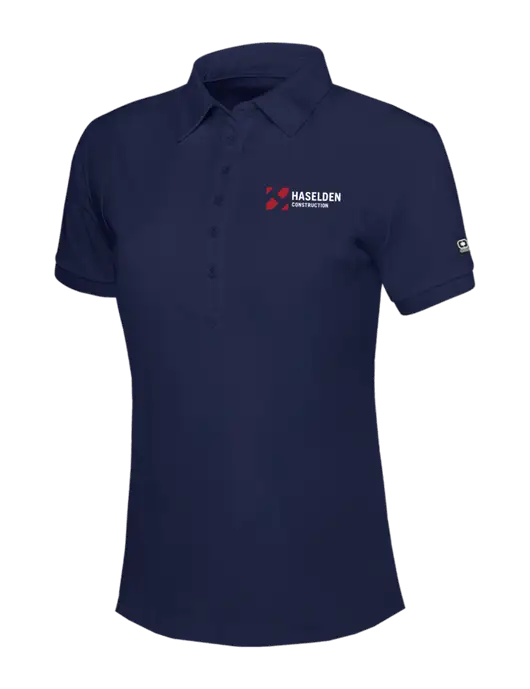 OGIO Womens Navy Jewel Polo w/Haselden Construction Logo