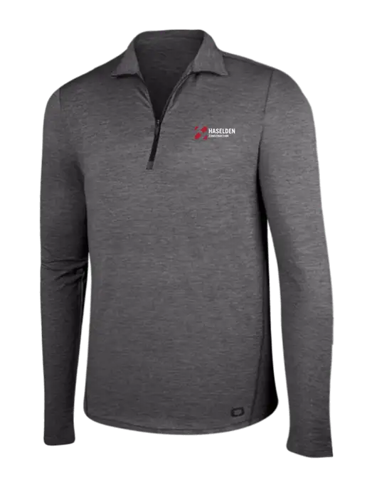 OGIO Gear Grey Heather Endurance Force 1/4 Zip w/Haselden Construction Logo