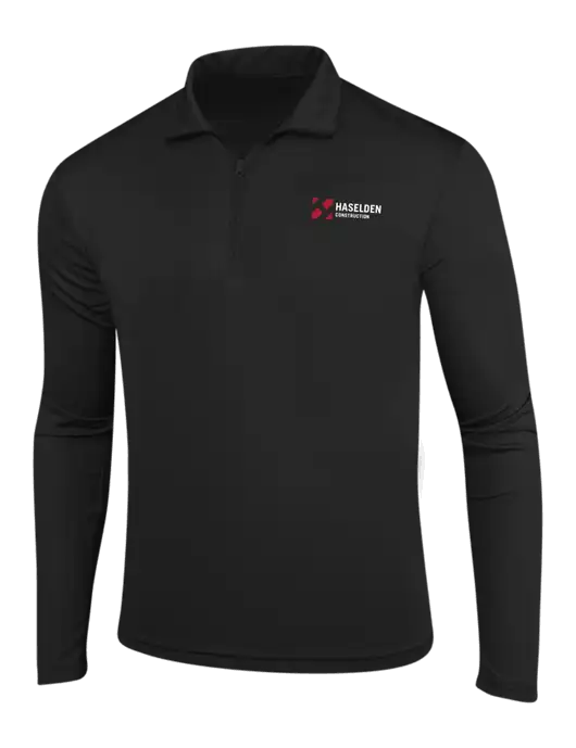 Black PosiCharge Competitor 1/4 Zip Pullover w/Haselden Construction Logo