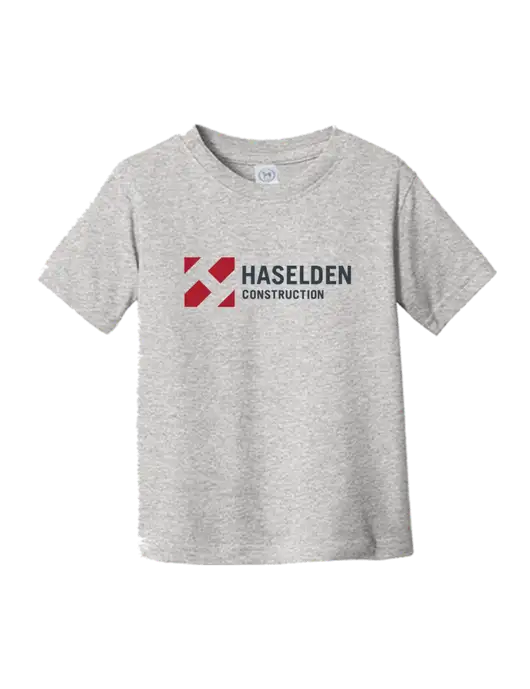 Rabbit Skins Light Grey Heather Toddler Fine Jersey Tee w/Haselden Construction Logo