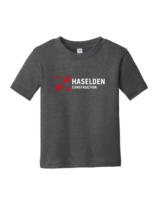 Rabbit Skins Vintage Smoke Toddler Fine Jersey Tee w/Haselden Construction Logo