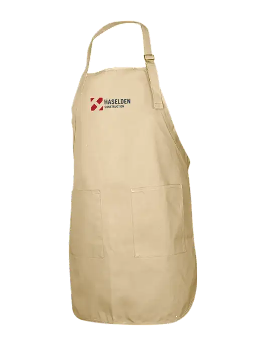 Full-Length Stone Apron With Pockets w/Haselden Construction Logo