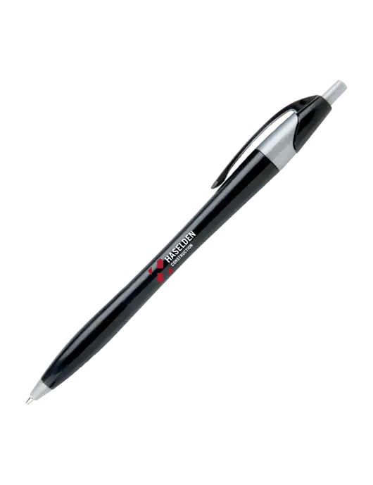 Novella Black/Silver Corporate Pen - Blue Ink w/Haselden Construction Logo