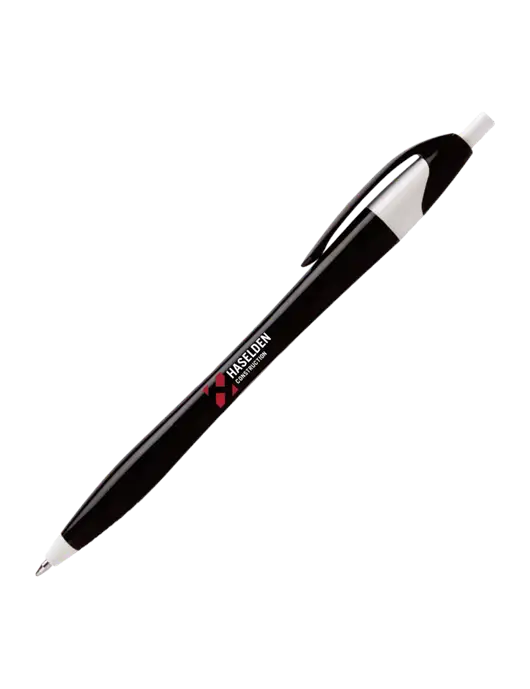 Novella Black/White Executive Pen - Blue Ink w/Haselden Construction Logo