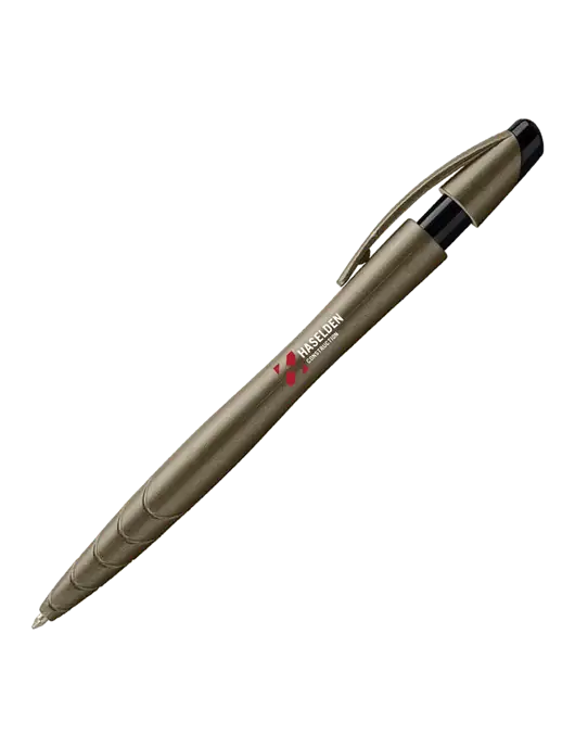 Awali Grey Metallic Pen - Black Ink w/Haselden Construction Logo