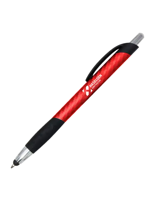 Sunray Red Stylus Pen - Black Ink w/Haselden Construction Logo