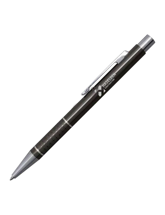 St George Gunmetal Pen - Blue Ink w/Haselden Construction Logo