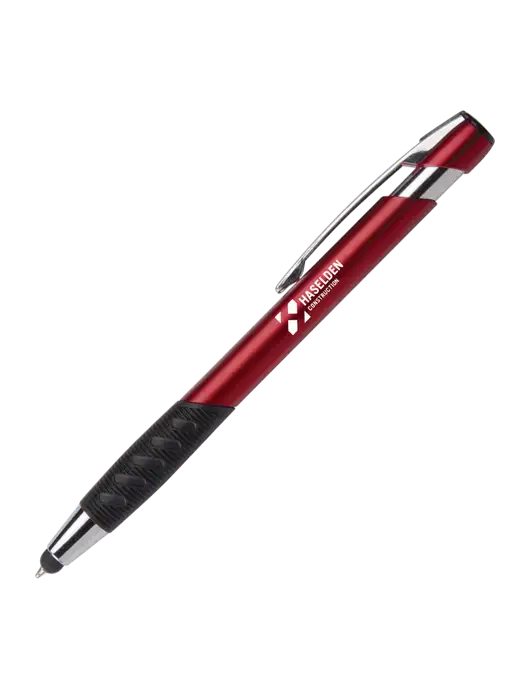 Alize Red Stylus Black Ink Pen w/Haselden Construction Logo