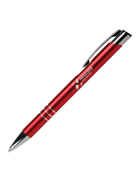 Laurent Red Pen - Black Ink w/Haselden Construction Logo