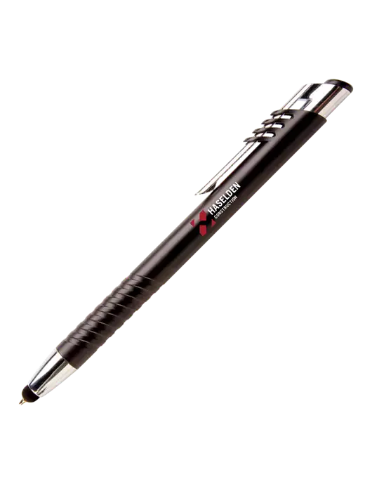 Schirhart Black Stylus Pen - Blue Ink w/Haselden Construction Logo