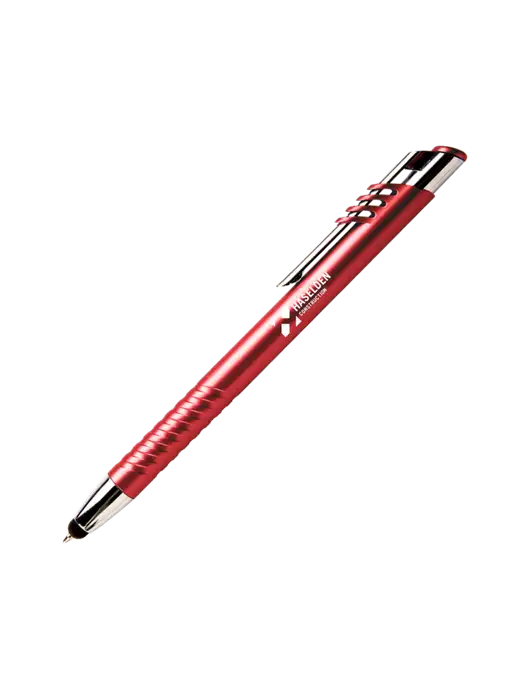 Schirhart Red Stylus Pen - Blue Ink w/Haselden Construction Logo