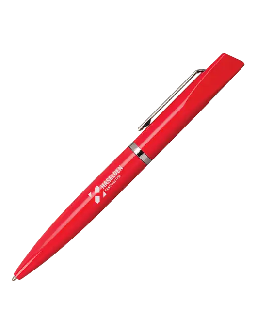 Santos Red Pen - Black Ink w/Haselden Construction Logo