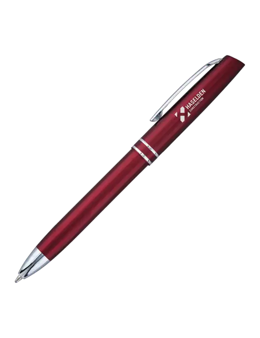 Maroon Anguilla Black Ink Pen w/Haselden Construction Logo