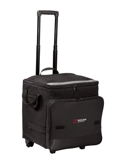 Black Rolling Cooler w/Haselden Construction Logo