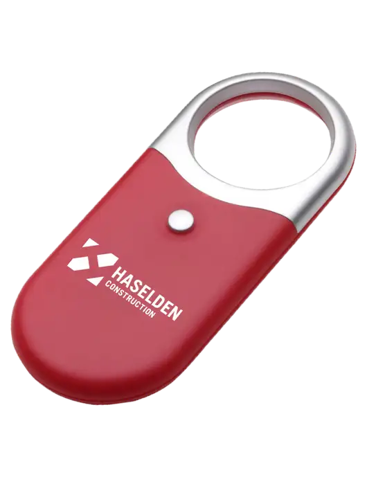 Compact Red Magnifier Light w/Haselden Construction Logo