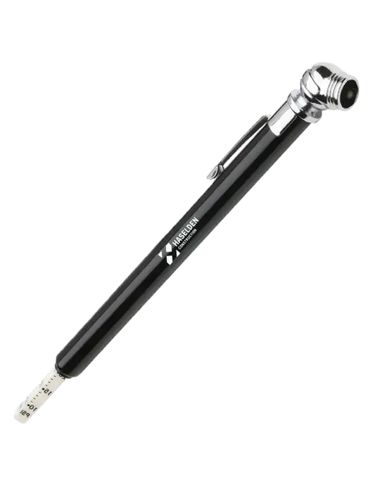 Quick View Black Tire Gauge w/Haselden Construction Logo