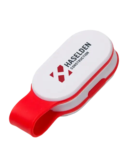 Magna Clip Red Personal Safety Light w/Haselden Construction Logo