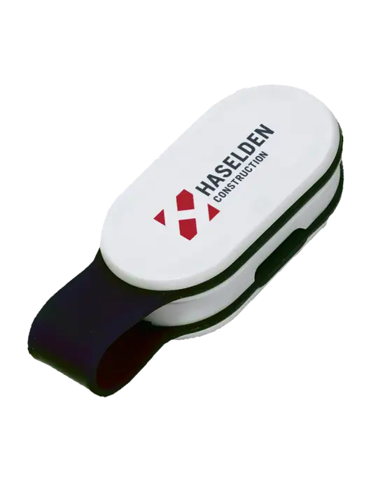 Magna Clip Black Personal Safety Light w/Haselden Construction Logo