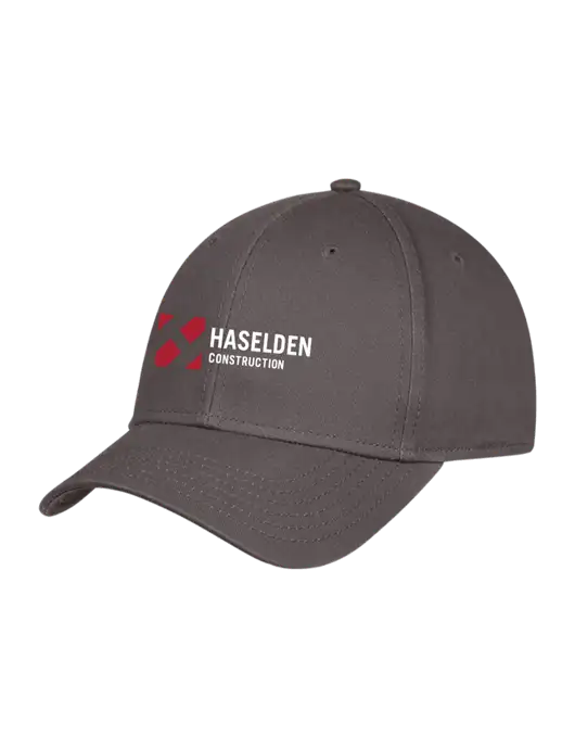 Charcoal Structured Cap Hook & Loop w/Haselden Construction Logo