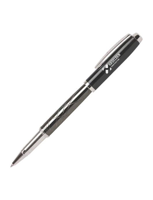 Modernist Black Rollerball Pen - Black Ink w/Haselden Construction Logo