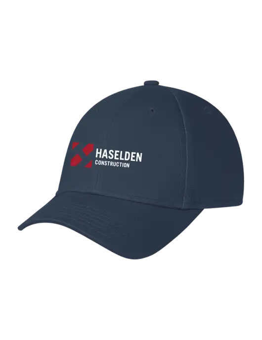 Navy Structured Cap Hook & Loop w/Haselden Construction Logo