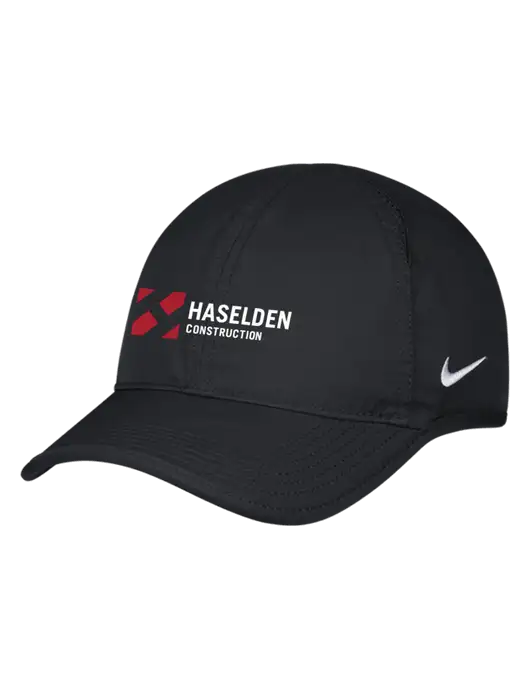 Nike Black Featherlight Cap w/Haselden Construction Logo